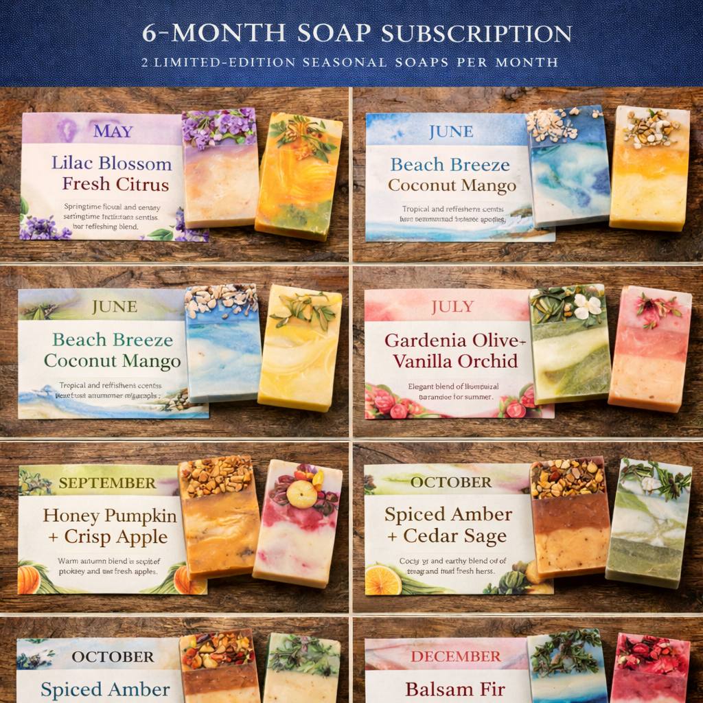 Exclusive Handcrafted Soap Subscription Box (6 Months)
